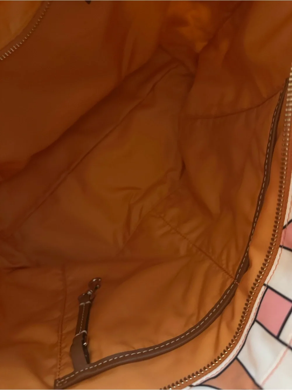 NWT Tory Burch Pink/Red Nylon Basket Weave Tote Bag